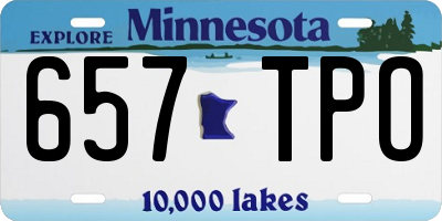 MN license plate 657TPO