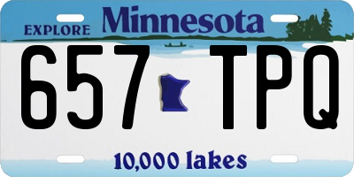 MN license plate 657TPQ