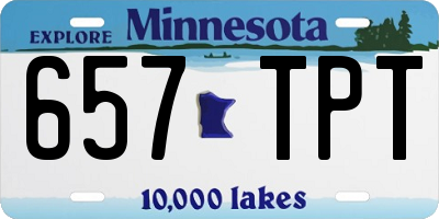 MN license plate 657TPT