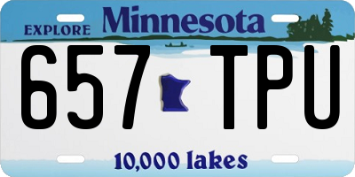 MN license plate 657TPU