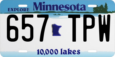 MN license plate 657TPW