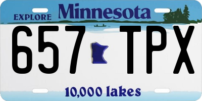 MN license plate 657TPX