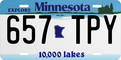 MN license plate 657TPY