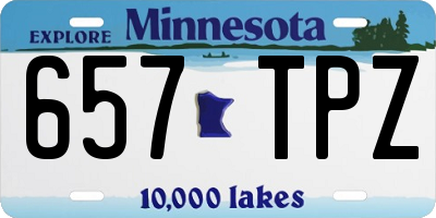 MN license plate 657TPZ