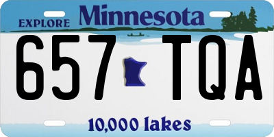 MN license plate 657TQA