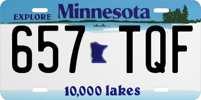MN license plate 657TQF