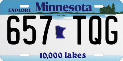 MN license plate 657TQG
