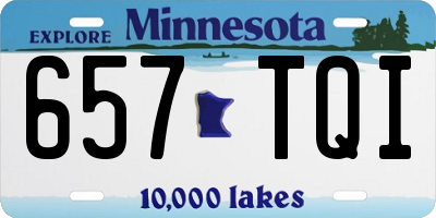 MN license plate 657TQI