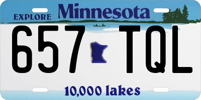MN license plate 657TQL
