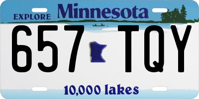 MN license plate 657TQY