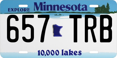 MN license plate 657TRB