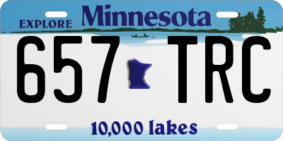 MN license plate 657TRC