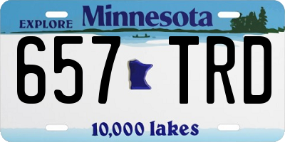 MN license plate 657TRD