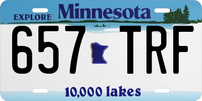 MN license plate 657TRF