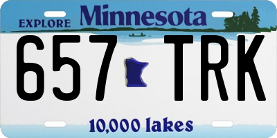 MN license plate 657TRK