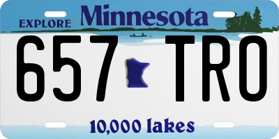 MN license plate 657TRO