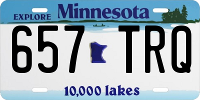 MN license plate 657TRQ