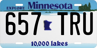 MN license plate 657TRU