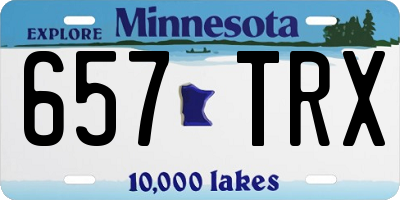 MN license plate 657TRX