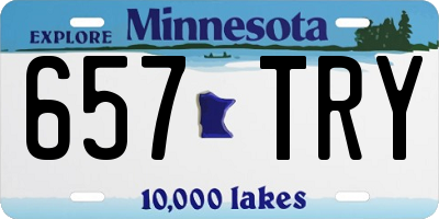 MN license plate 657TRY