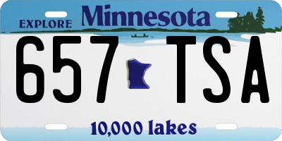 MN license plate 657TSA