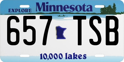 MN license plate 657TSB