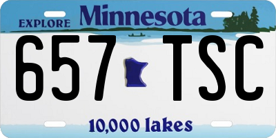 MN license plate 657TSC
