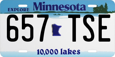 MN license plate 657TSE