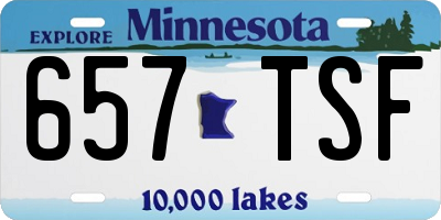 MN license plate 657TSF