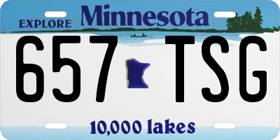 MN license plate 657TSG