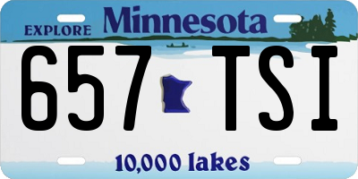 MN license plate 657TSI