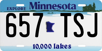 MN license plate 657TSJ
