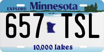 MN license plate 657TSL