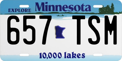 MN license plate 657TSM