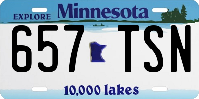 MN license plate 657TSN