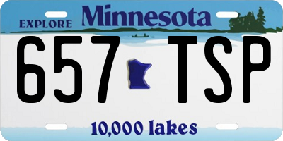 MN license plate 657TSP