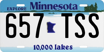 MN license plate 657TSS