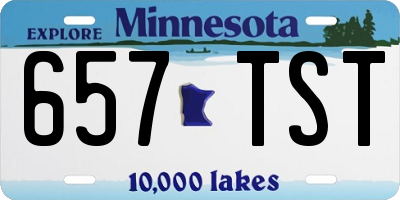 MN license plate 657TST