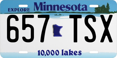 MN license plate 657TSX