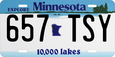 MN license plate 657TSY