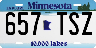 MN license plate 657TSZ