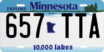 MN license plate 657TTA