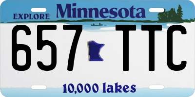 MN license plate 657TTC