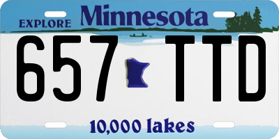 MN license plate 657TTD