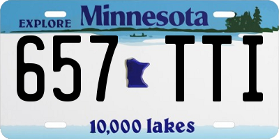 MN license plate 657TTI