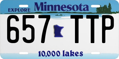 MN license plate 657TTP