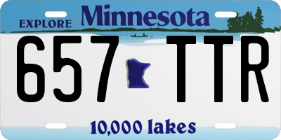 MN license plate 657TTR