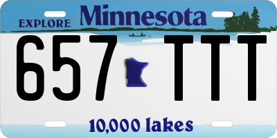 MN license plate 657TTT