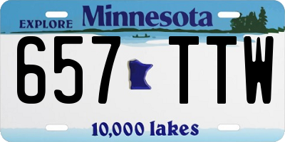 MN license plate 657TTW