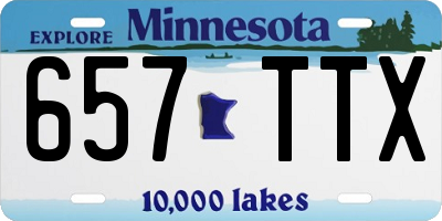 MN license plate 657TTX